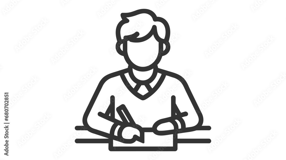 Student Icon - Vector illustration on white background Student Icon - Vector illustration on white background