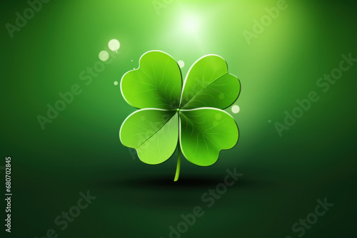 Four leaf clover shamrock leaf as a symbol of St. Patrick's Day