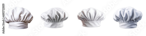 white Chef hat Hyperrealistic Highly Detailed Isolated On Transparent Background Png File
