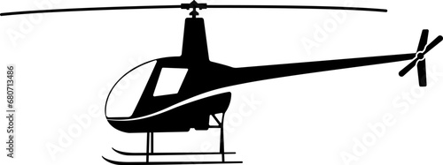 vector illustration of a helicopter on a transparent background photo