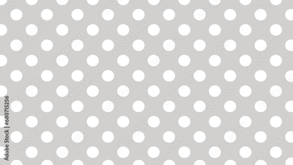 Grey seamless and white polka dots pattern