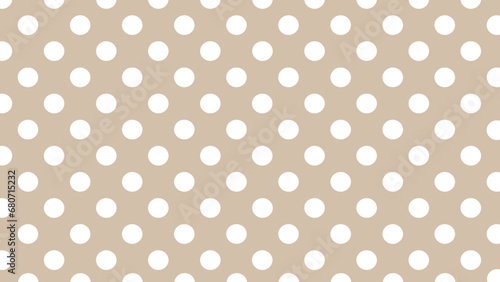 Beige seamless and white polka dots pattern
