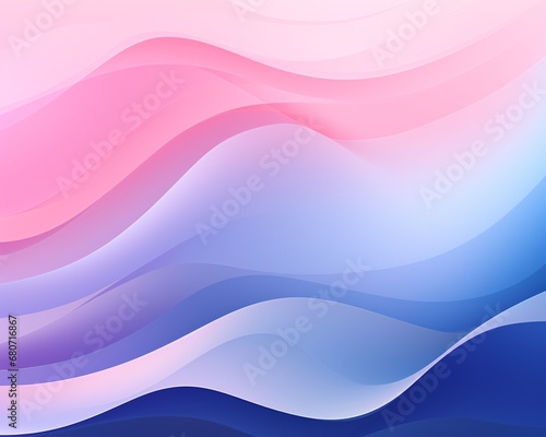 a blue and pink wave in vector drawing background, layered translucency, light beige and purple, soft and rounded forms