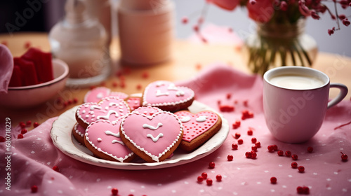 Background Image: Heart Shaped Cookies for Valentine’s Day