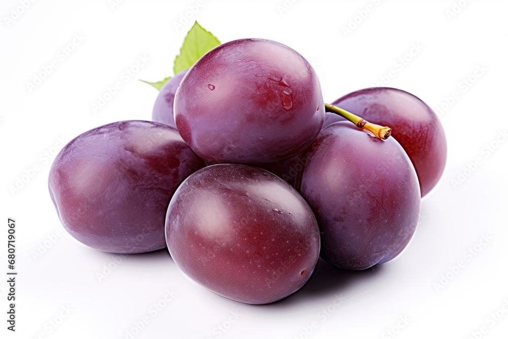 Close-up of Juicy and Sweet Organic Plums: A Healthy Summer Snack