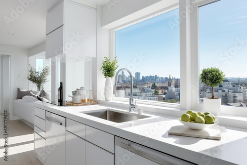 Simplicity in White: Kitchen Elegance