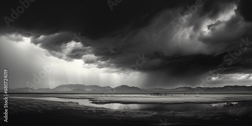 monochrome cloudscape  storm clouds gathering  dark and brooding atmosphere