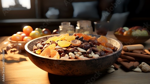 Bowl of dried fruits