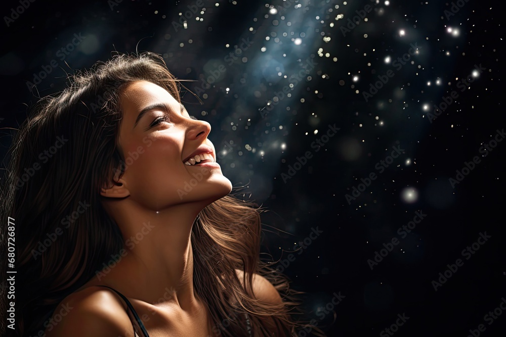 Hispanic Woman Event Happy Concept Generative AI Hispanic Woman Event Happy Concept Generative AI