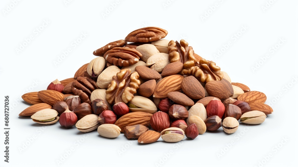 Mix of Nuts and Dry Fruits Isolated on Transparent Background Mix of Nuts and Dry Fruits Isolated on Transparent Background