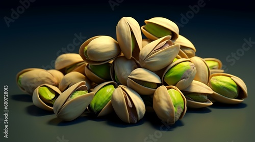 Pistachio nuts isolated created with Generative