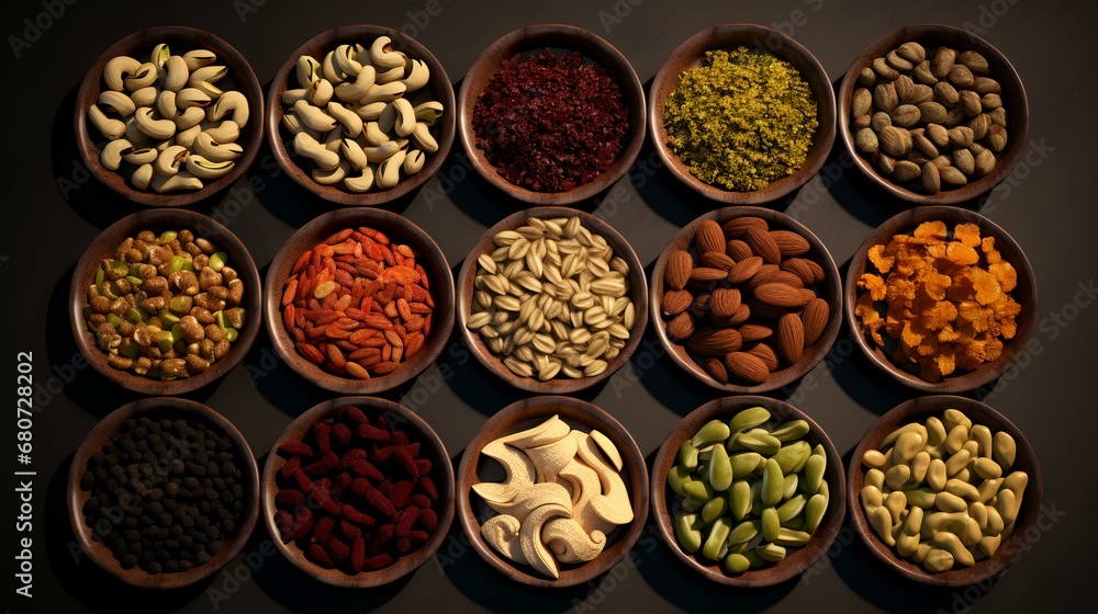 Set of dried fruits pistachio walnut peanuts Set of dried fruits pistachio walnut peanuts