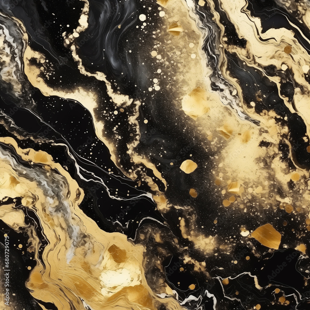 Dark marble wall texture with gold foil. Abstract background created with Generative Ai technology Dark marble wall texture with gold foil. Abstract background created with Generative Ai technology
