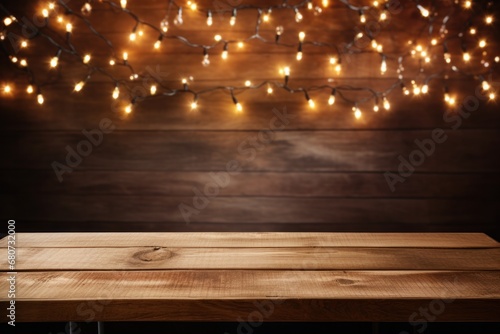 Closeup of a Empty Wooden D...
