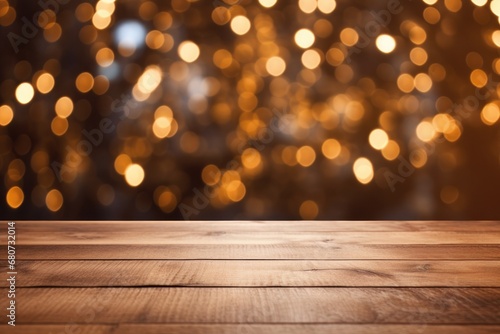 Closeup of a Empty Wooden D...