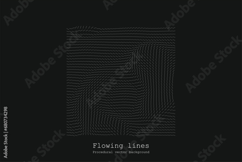 Abstract Line Matrix Pattern. Noise Flow Dynamic.