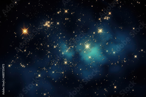 A constellation forming in the night sky  each star representing a unique idea that contributes to the vast expanse of creativity. Concept of celestial ideation. Generative Ai.