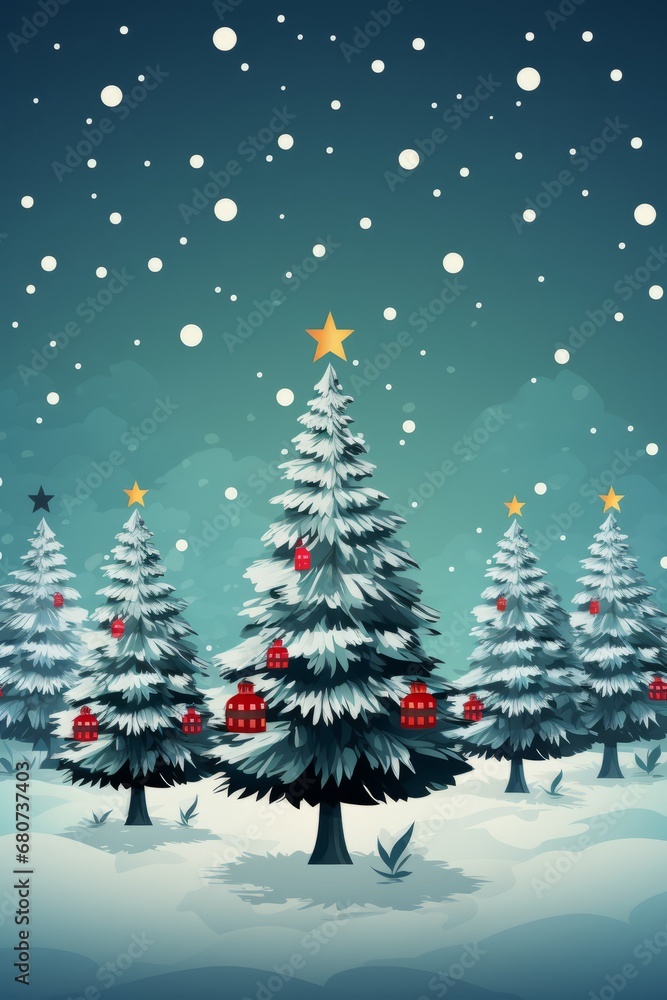 Merry Christmas and Happy New Year greeting card. Christmas greeting card theme. Vertical For banners, posters, gift cads, advertising. AI generated. Merry Christmas and Happy New Year greeting card. Christmas greeting card theme. Vertical For banners, posters, gift cads, advertising. AI generated.