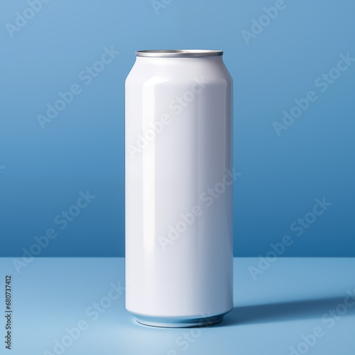 Mockup de una lata de aluminio blanca photo