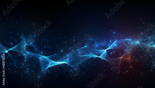 science background technology concept background illustration vector illustracijo, dark sky-blue, fluid networks, layered mesh