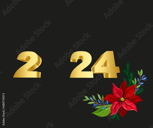 2024 oro fin del año con flor