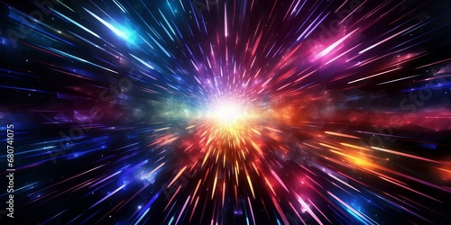 captivating starburst dance, a cosmic symphony unfolds slowly, Generative AI © avrezn