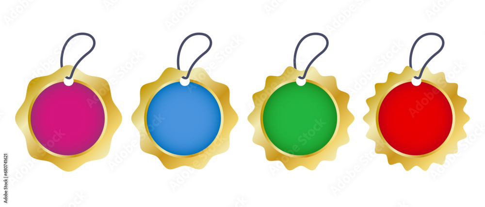 Vector set icons of shopping labels for sale. Vector labels in different color for offer or Black Friday. Vector set icons of shopping labels for sale. Vector labels in different color for offer or Black Friday.