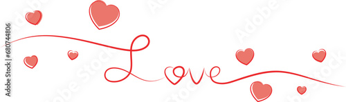 Heart lines. Continuous heart line drawing fancy minimalist illustration. Symbol of love one line abstract minimalist outline drawing. EPS vector
