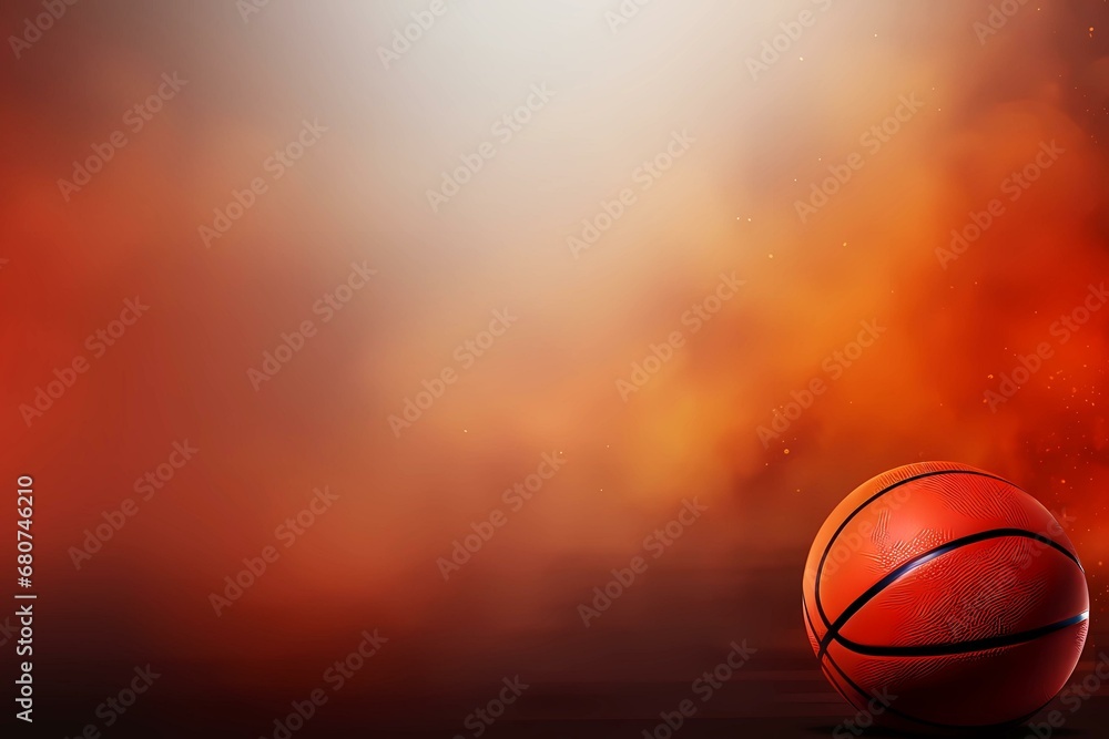 basketball on orange texture background
