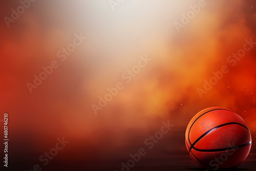 basketball on orange texture background © WhereTheArtIs
