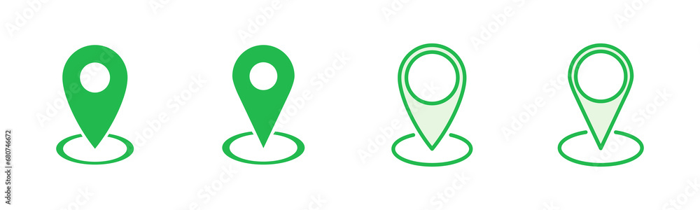Pin icon set. Location icon vector. destination icon. map pin Pin icon set. Location icon vector. destination icon. map pin