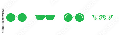 Glasses icon set. Glasses vector icon