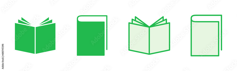 Book icon set. open book icon vector. ebook icon Book icon set. open book icon vector. ebook icon