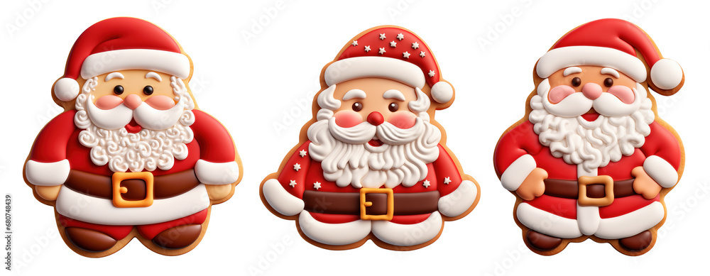 set of santa claus cookies set of santa claus cookies