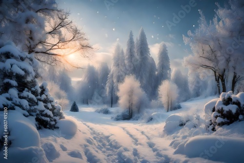 Paysage d'hiver féérique © Daylight Photo