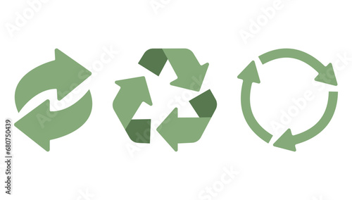 Recycle icon. Recycle vector symbols. Vector illustration. Recycle icon set vector. Rotate circle symbol vector illustration