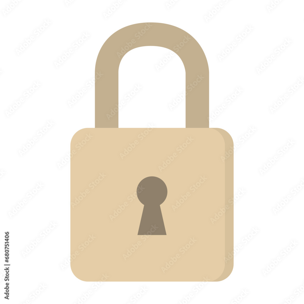 Padlock vector icon on white background. Padlock vector icon on white background.