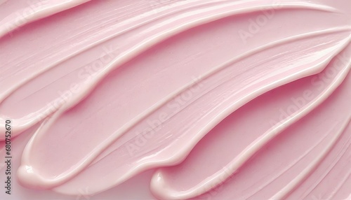 Pink cosmetic cream texture. Face creme, body lotion surface. Skincare creamy product background 