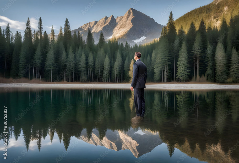 Fototapeta premium lake in the mountains
