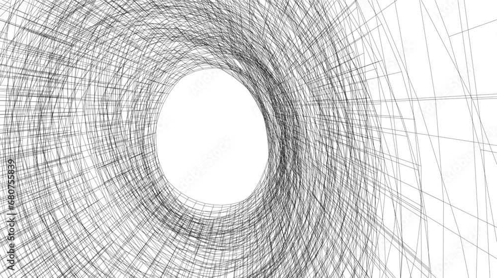 Obraz premium abstract architecture vector 3d illustration