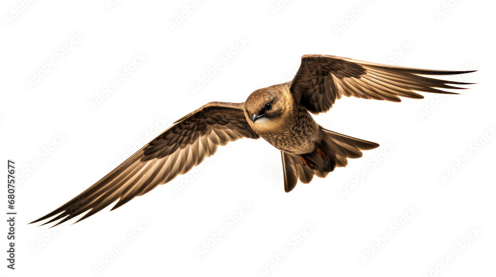 Common Swift Apus Apus Isolated on White Background, Generative ai Common Swift Apus Apus Isolated on White Background, Generative ai