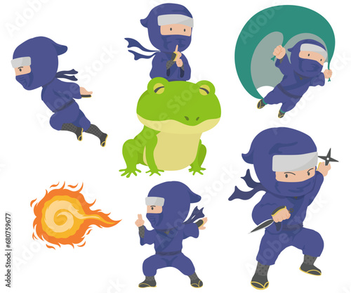 忍者　イラストセット