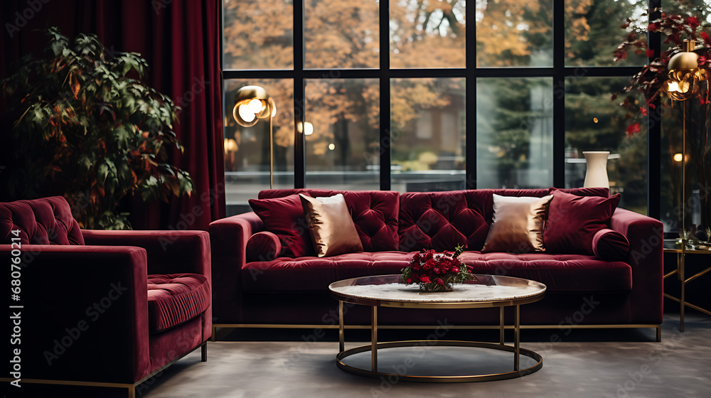 Fototapeta premium A Living Room with Luxury Furniture