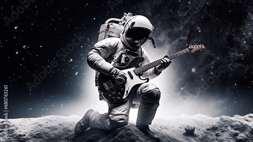 weapon musical with guitar in moon