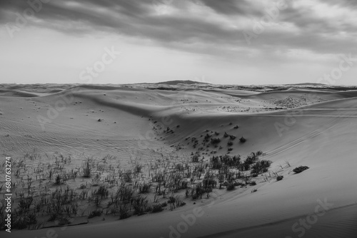 Badain Jaran Desert, largest desert in China, located in Inner Mongolia, China photo