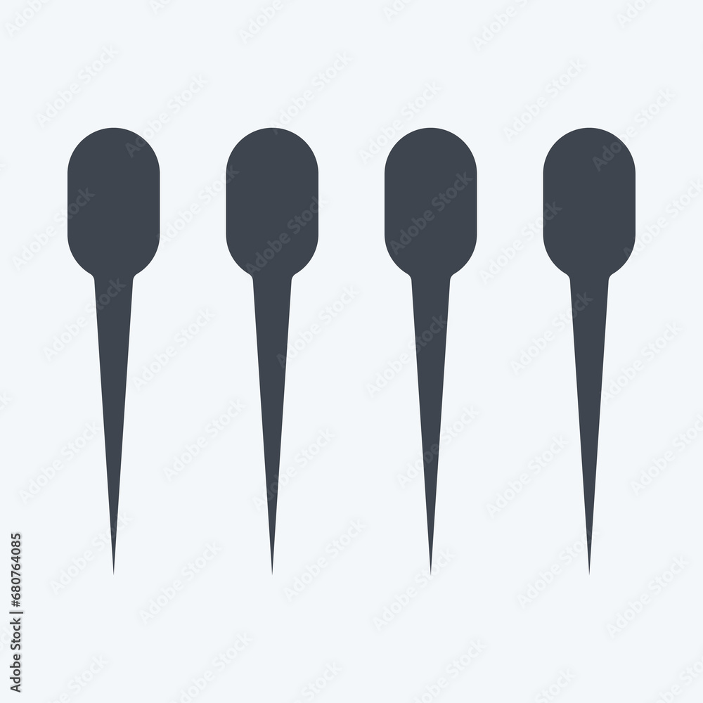 Icon Sewing Needles. suitable for education symbol. glyph style. simple design editable. design template vector. simple illustration Icon Sewing Needles. suitable for education symbol. glyph style. simple design editable. design template vector. simple illustration