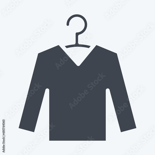 Icon Knitwear. suitable for education symbol. glyph style. simple design editable. design template vector. simple illustration photo