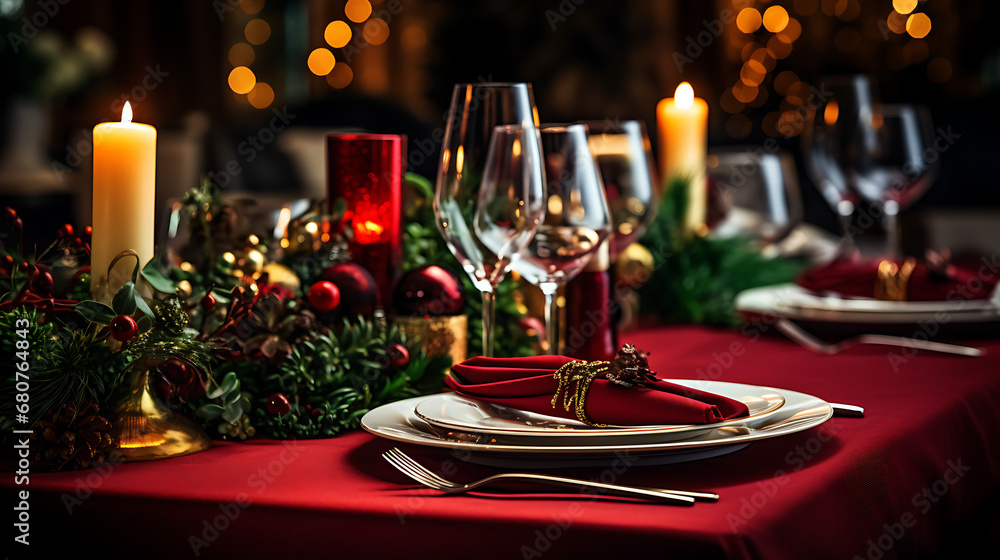 Setting the table to celebrate Christmas Setting the table to celebrate Christmas
