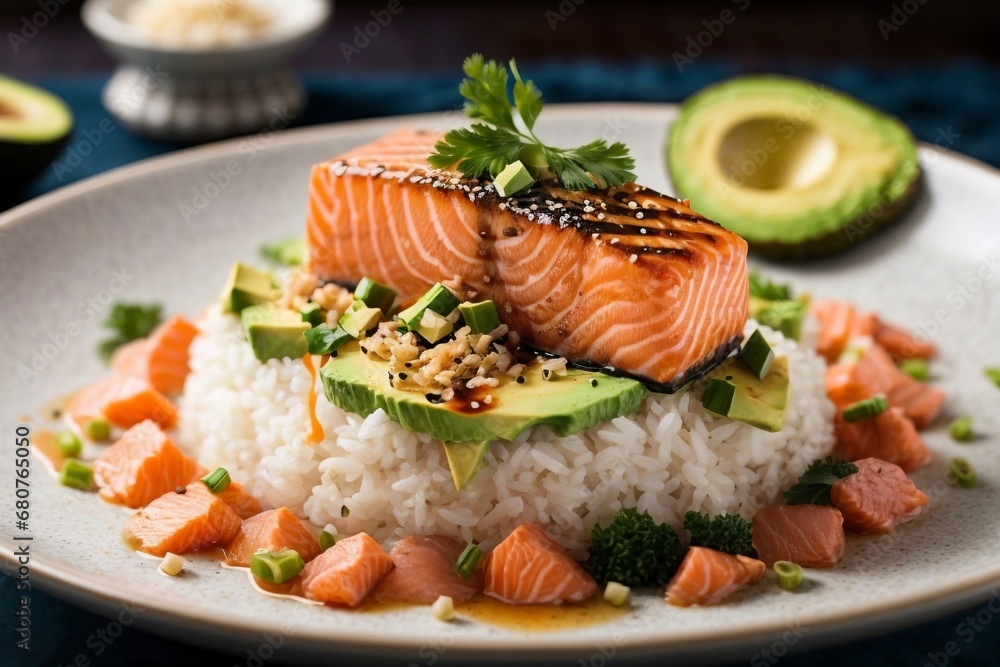 Salmon with fresh salad Salmon with fresh salad