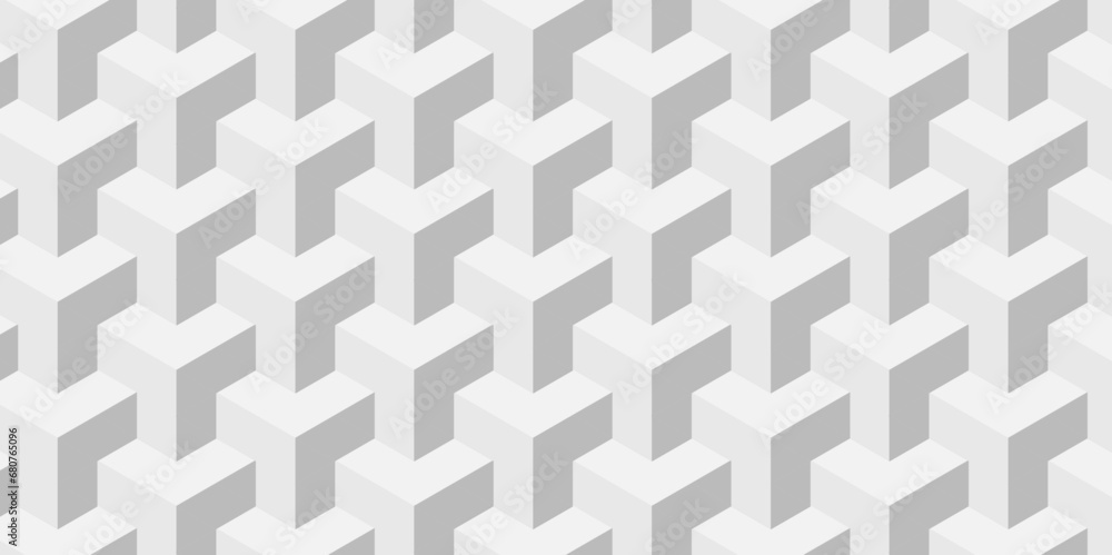 Abstract geometric structure mosaic and tile square background with cubes pattern. Seamless geometric pattern abstract background. abstract cubes geometric white and gray color hexagon technology. Abstract geometric structure mosaic and tile square background with cubes pattern. Seamless geometric pattern abstract background. abstract cubes geometric white and gray color hexagon technology.